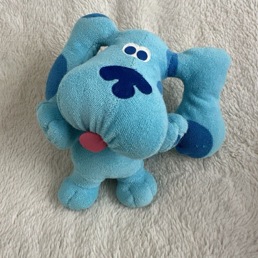 Tyco Blues Clues Beachtime Blue Plush Stuffed Animal Figure 1998 Vintage